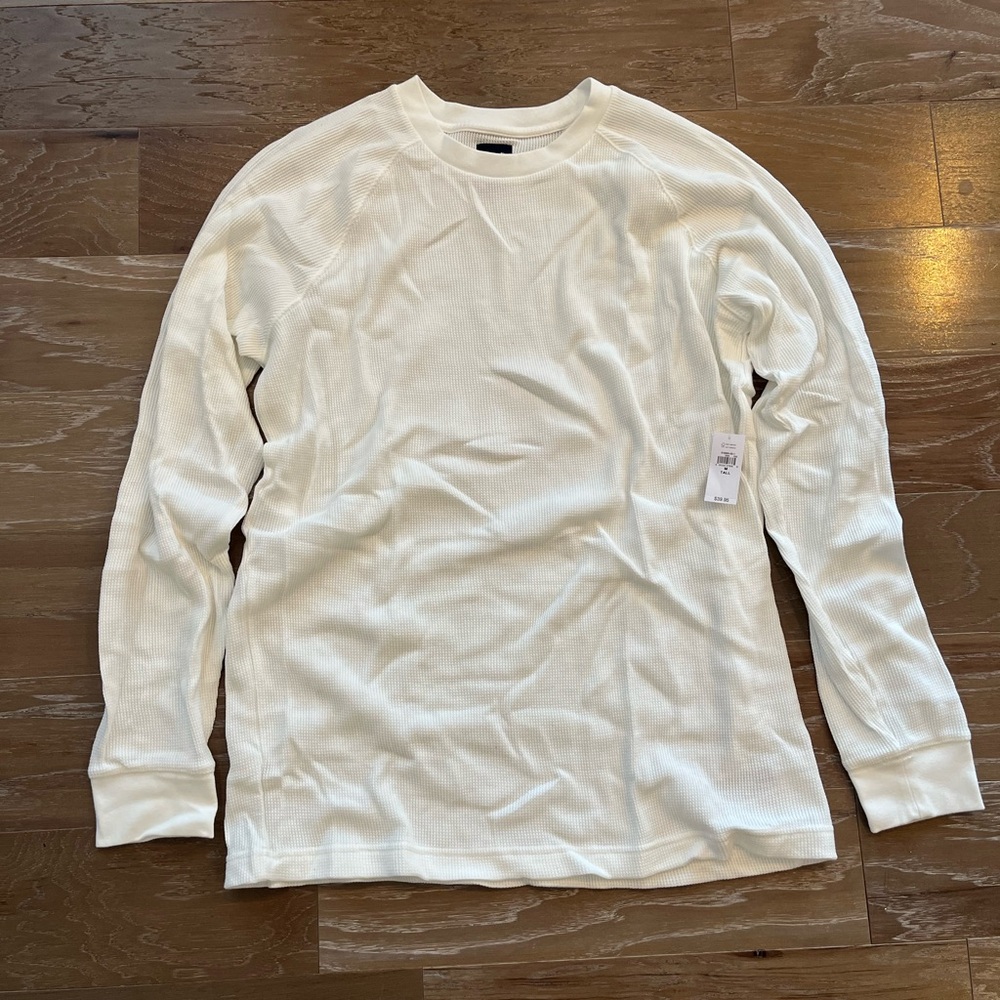 GAP White Long Sleeve Tee Classic Cotton